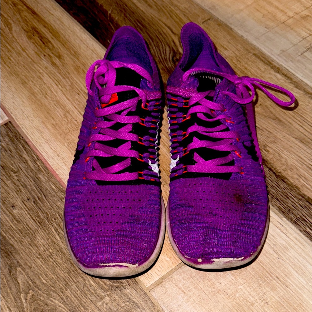 NIKE FREE RN FLYKNIT Women's Purple Athletic Shoes 9